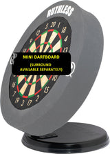 Ruthless Mini Desktop Dartboard - 6 Inch - Desk Version or Wall Mountable - Complete with Darts