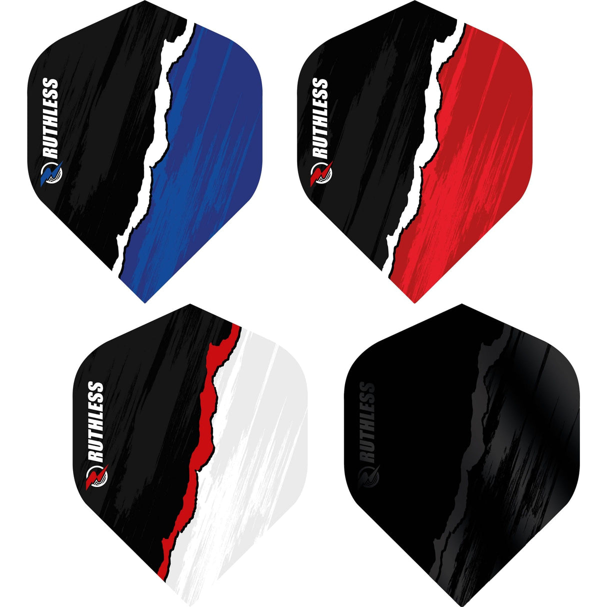 Ruthless RipTorn Dart Flights - Std - No2 - Black