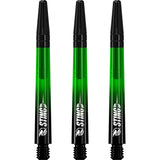 Ruthless Sting XT Dart Shafts - Polycarbonate - Gradient Black & Green - Black Top Medium