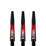 Ruthless Sting XT Dartschäfte – Polycarbonat – Farbverlauf Schwarz und Rot – schwarze Oberseite