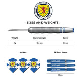 Scotland Football Darts – Stahlspitze Messing – Offizielles Lizenzprodukt – Logo – 22 g