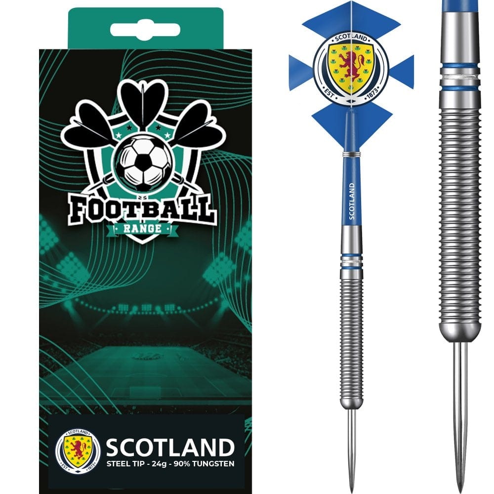 Scotland Football Darts – Steel Tip Tungsten – Offizielles Lizenzprodukt – Logo – 24 g