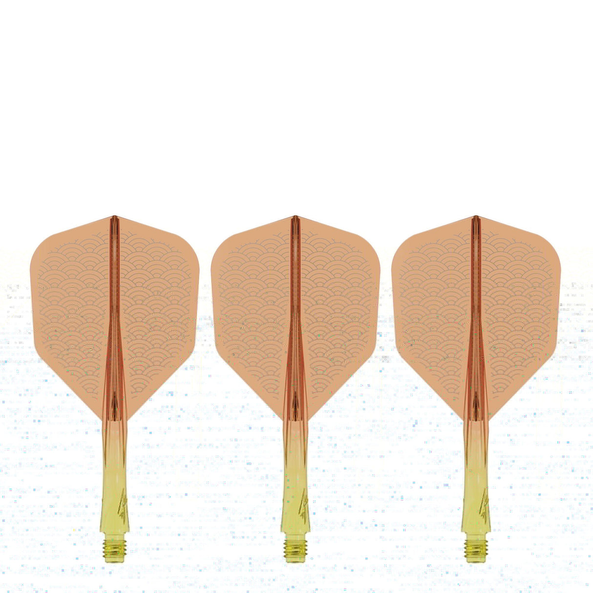 Caliburn SUP Flights - Moulded Shaft and Flight -  Standard No6 - Waves - Yellow & Orange