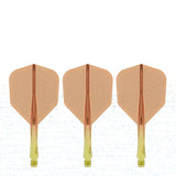 Caliburn SUP Flights - Moulded Shaft and Flight -  Standard No6 - Waves - Yellow & Orange