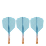 Caliburn SUP Flights - Moulded Shaft and Flight -  Standard No6 - Waves - Orange & Blue