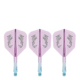 Caliburn SUP Flights - Moulded Shaft and Flight -  Standard No6 - Dragon - Blue & Purple