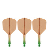 Caliburn SUP Flights - Moulded Shaft and Flight -  Standard No6 - Waves - Green & Orange