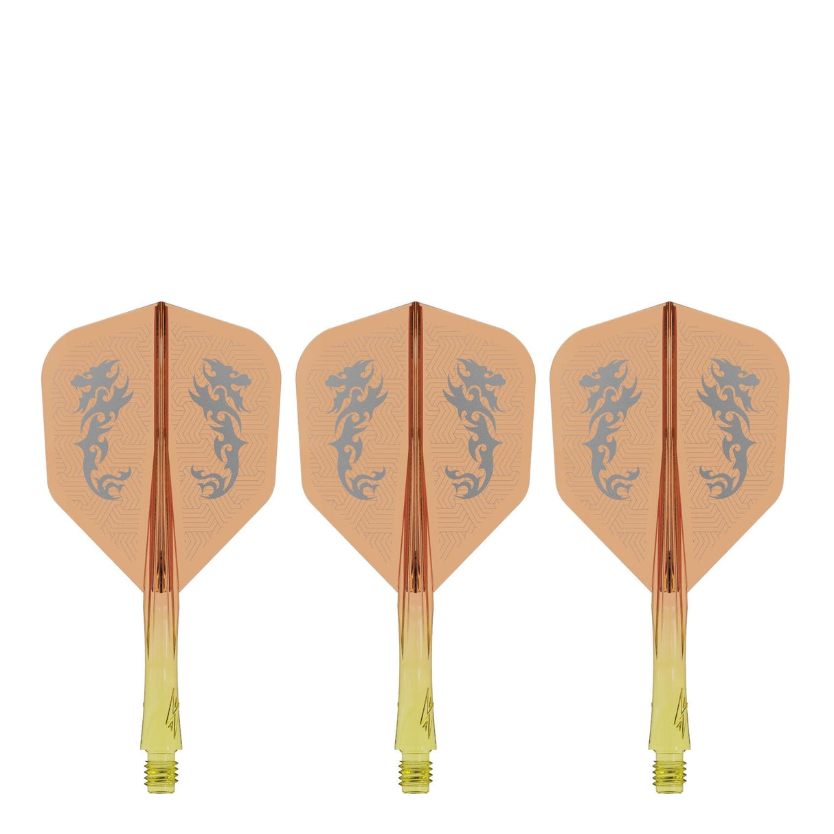 Caliburn SUP Flights - Moulded Shaft and Flight -  Standard No6 - Dragon - Yellow & Orange