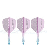 Caliburn SUP Flights - Moulded Shaft and Flight -  Standard No6 - Logo - Blue & Purple