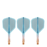 Caliburn SUP Flights - Moulded Shaft and Flight -  Standard No6 - Block - Orange & Blue