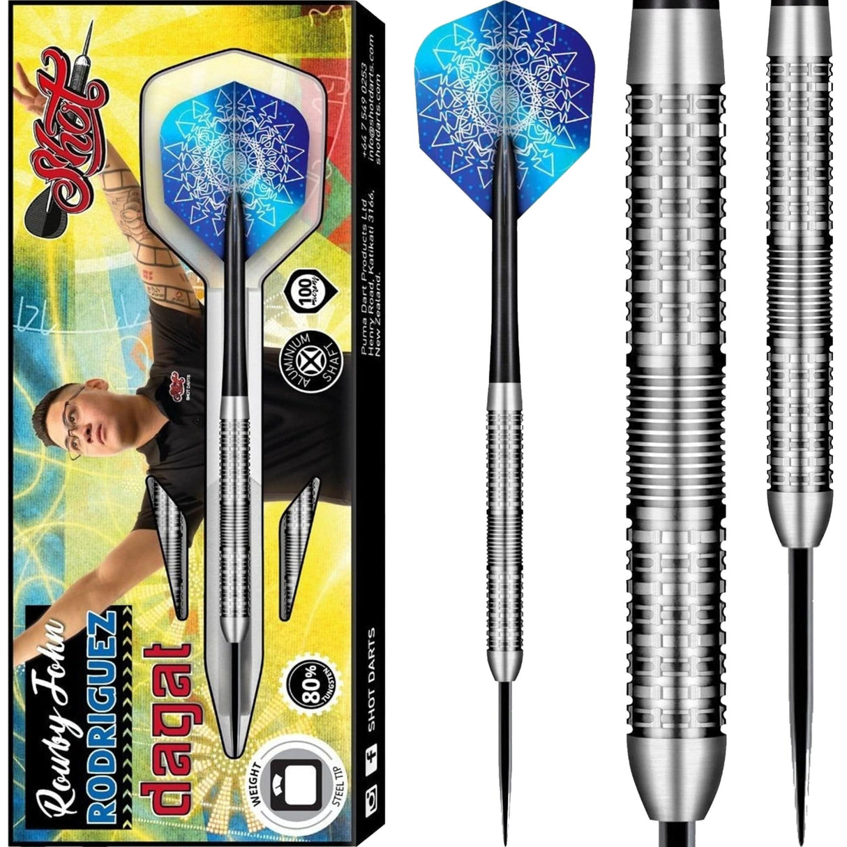 *Shot Rowby-John Rodriguez Darts - Steel Tip Tungsten - Dagat