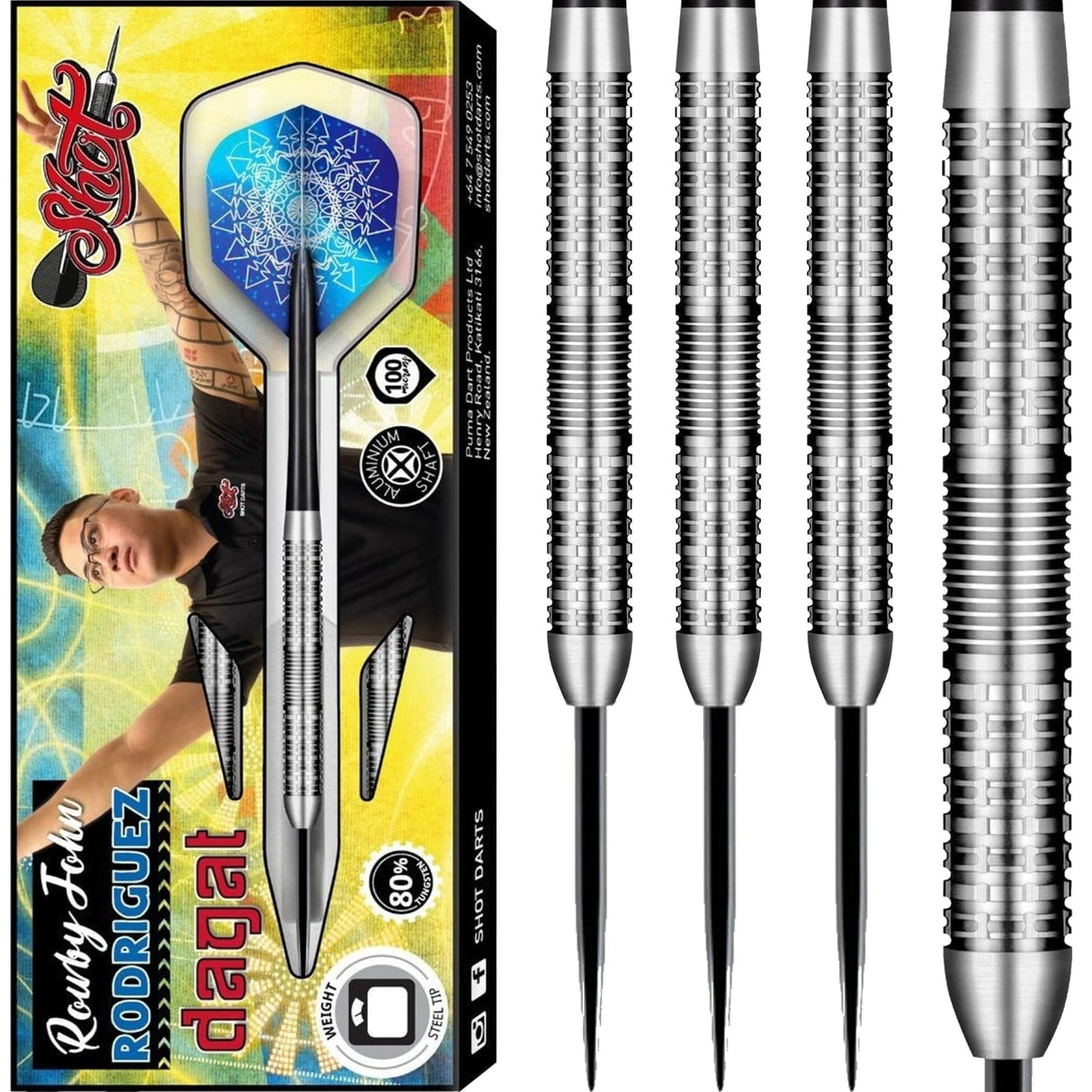 *Shot Rowby-John Rodriguez Darts - Steel Tip Tungsten - Dagat