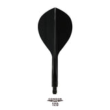Condor AXE120 Dart Flights - Tropfenform - Schwarz