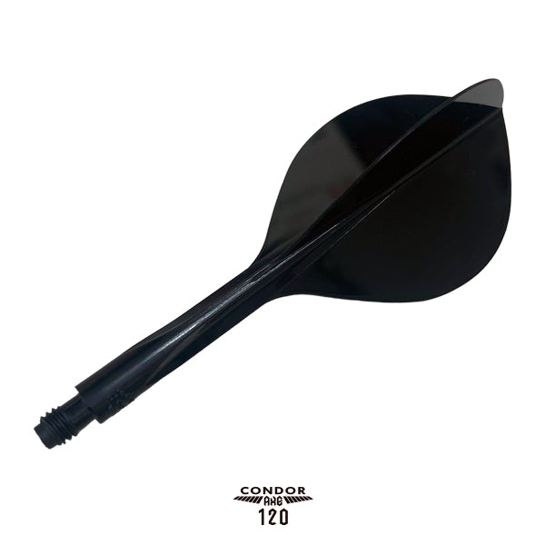 Condor AXE120 Dart Flights - Tropfenform - Schwarz