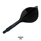 Condor AXE120 Dart Flights - Tropfenform - Schwarz