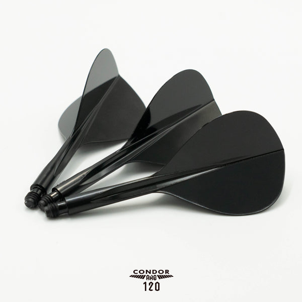 Condor AXE120 Dart Flights - Tropfenform - Schwarz
