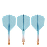 Caliburn SUP Flights - Moulded Shaft and Flight -  Standard No6 - Waves - Orange & Blue