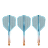Caliburn SUP Flights - Moulded Shaft and Flight -  Standard No6 - Block - Orange & Blue