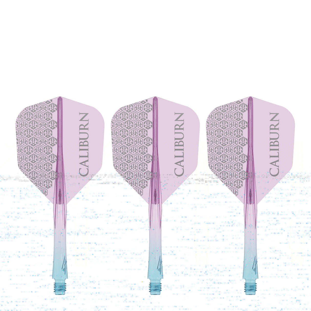 Caliburn SUP Flights - Moulded Shaft and Flight -  Standard No6 - Logo - Blue & Purple