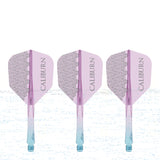 Caliburn SUP Flights - Moulded Shaft and Flight -  Standard No6 - Logo - Blue & Purple