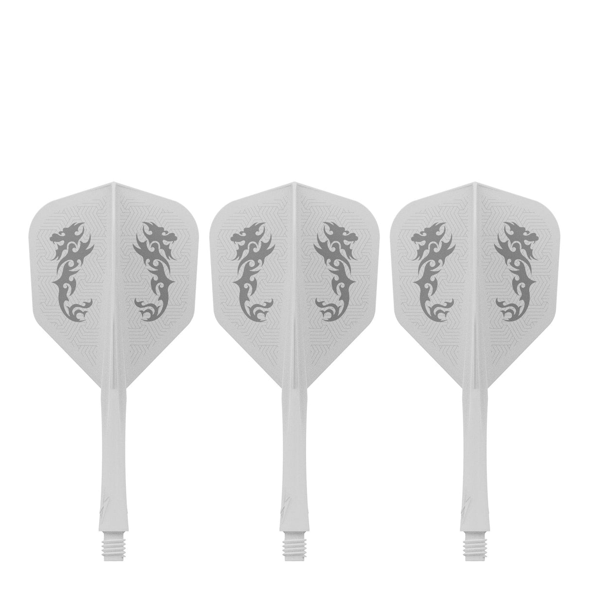 Caliburn SUP Flights - Moulded Shaft and Flight -  Standard No6 - Dragon - White