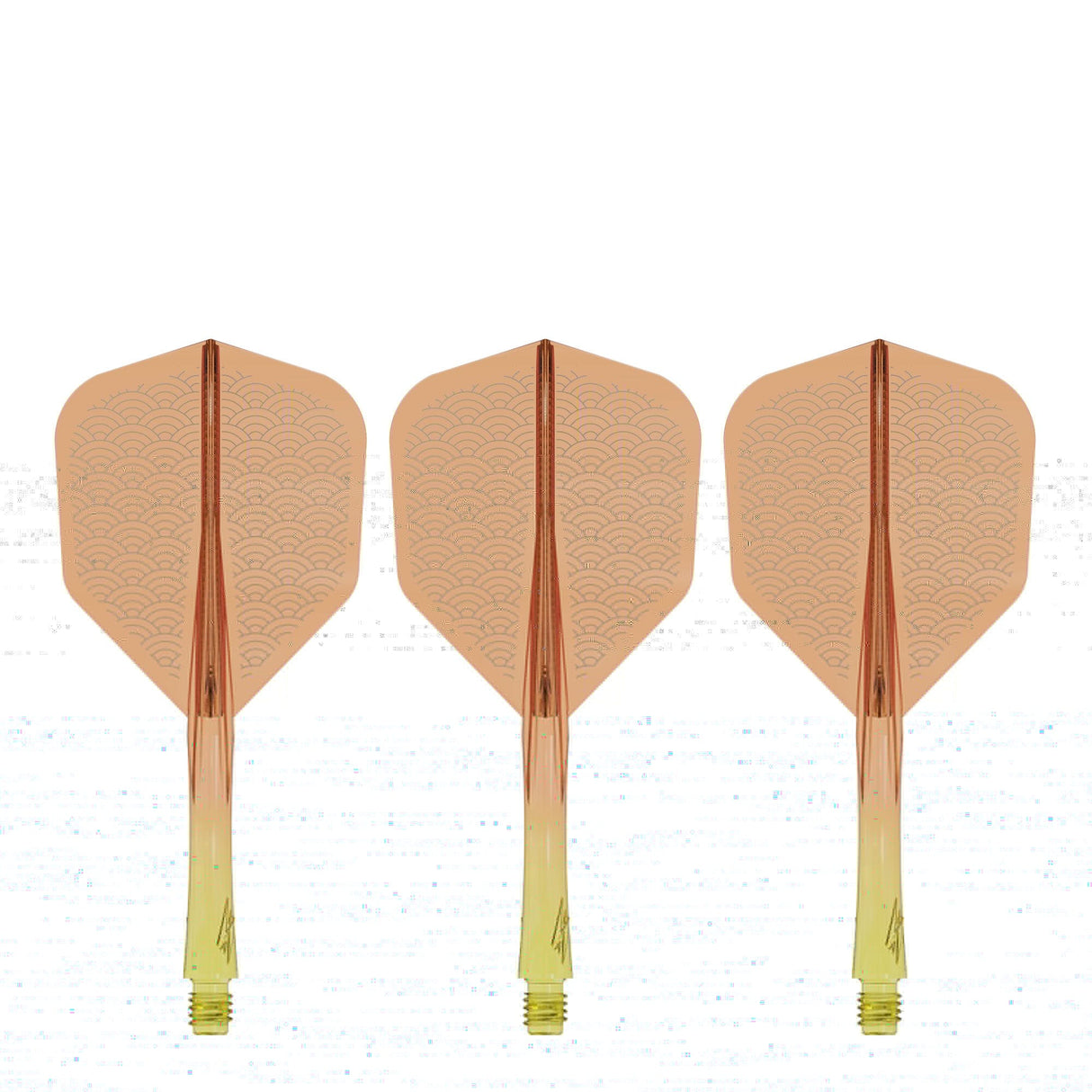 Caliburn SUP Flights - Moulded Shaft and Flight -  Standard No6 - Waves - Yellow & Orange