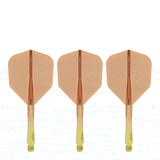 Caliburn SUP Flights - Moulded Shaft and Flight -  Standard No6 - Waves - Yellow & Orange