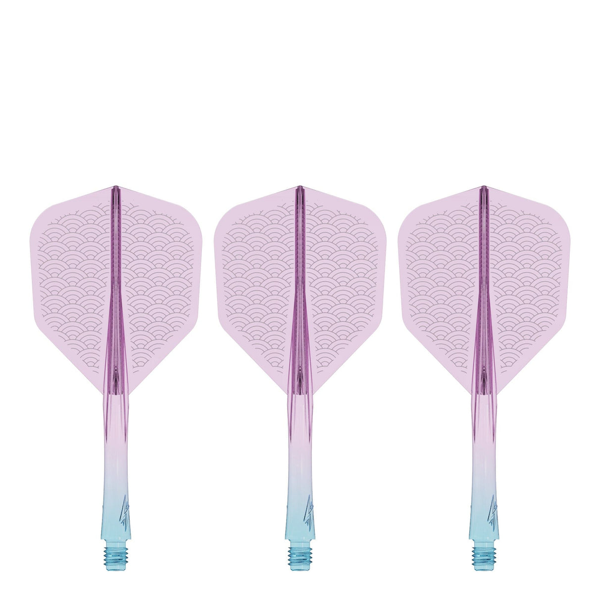 Caliburn SUP Flights - Moulded Shaft and Flight -  Standard No6 - Waves - Blue & Purple