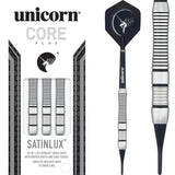 Unicorn Core Plus Win Darts - Soft Tip SatinLux - Chrome Effect 16g