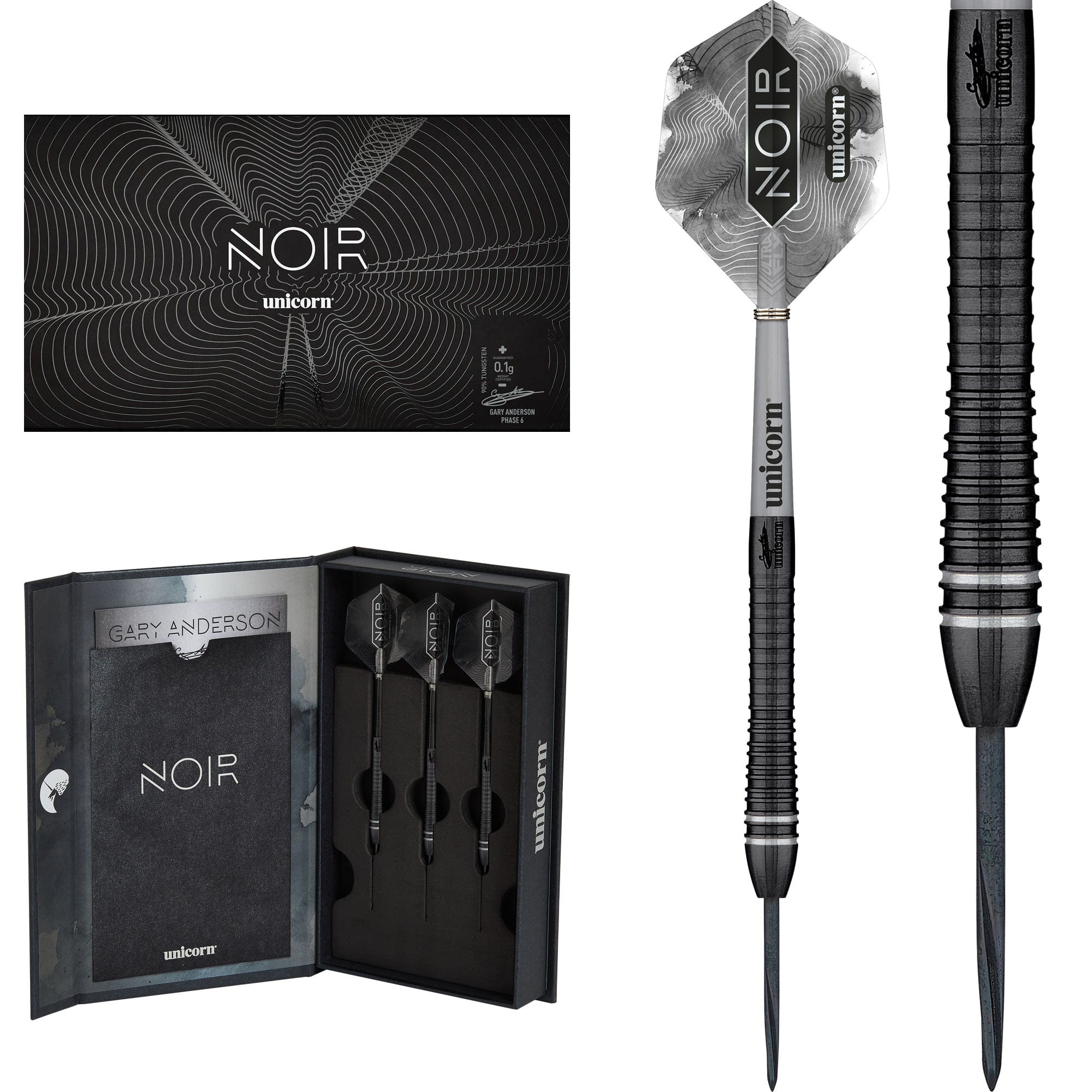 Unicorn Gary Anderson Darts - Stahlspitze - The Flying Scotsman - Noir  Organic - Phase 6