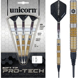 *Unicorn Protech Darts - Soft Tip - Style 6 - Silver & Gold 18g