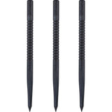 Unicorn Volute Dart Points - Steel Tip - Micro Shark Fin - Black 42mm
