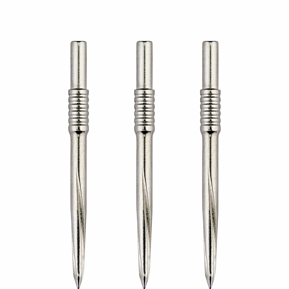 Unicorn Volute Dart Points - Steel Tip - Shouldered Scalloped - Silver 36mm