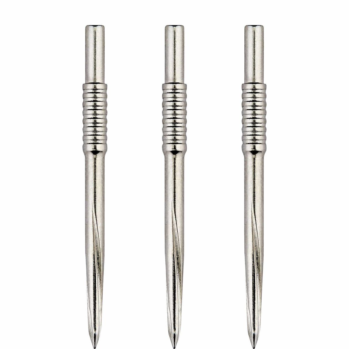 Unicorn Volute Dart Points - Steel Tip - Shouldered Scalloped - Silver 39mm