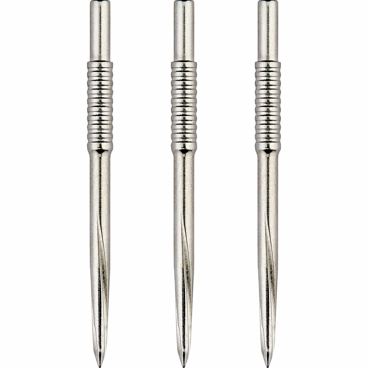 Unicorn Volute Dart Points - Steel Tip - Shouldered Scalloped - Silver 42mm
