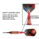 Viper Atomic Bee Darts - Soft Tip - Coated Alloy - Coloured Rings - Red 16g