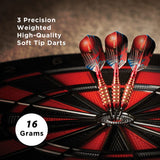 Viper Atomic Bee Darts - Soft Tip - Coated Alloy - Coloured Rings - Red 16g