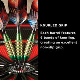 Viper Atomic Bee Darts - Soft Tip - Coated Alloy - Coloured Rings - Green 16g