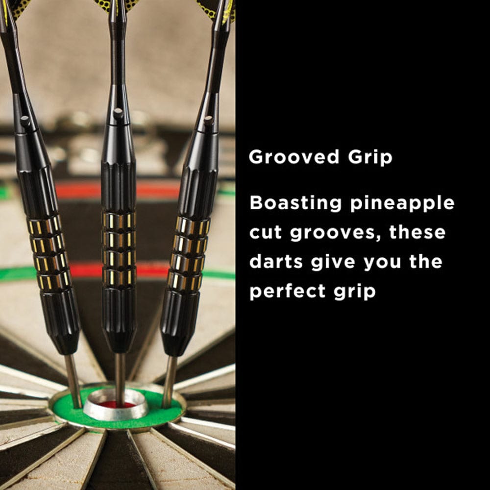 Viper Comix Darts - Steel Tip - Coated Alloy - Cut Grooves - inc Extras - Black 22g