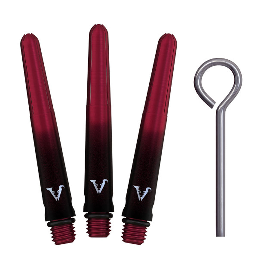Viper Viperlock Aluminium-Dartschäfte – inkl. O-Ringe und Sicherungsstift – Schwarz &amp; Rot