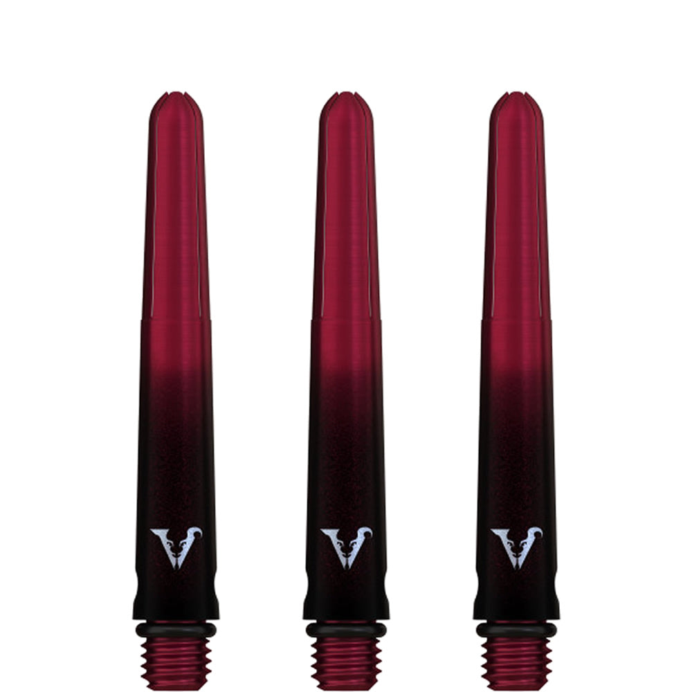 Viper Viperlock Aluminium Dart Shafts - inc O-Rings and Locking Pin - Black & Red Short