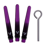 Viper Viperlock Aluminium Dart Shafts - inc O-Rings and Locking Pin - Black & Purple