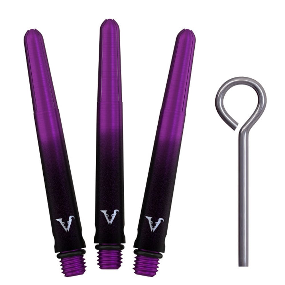 Viper Viperlock Aluminium Dart Shafts - inc O-Rings and Locking Pin - Black & Purple