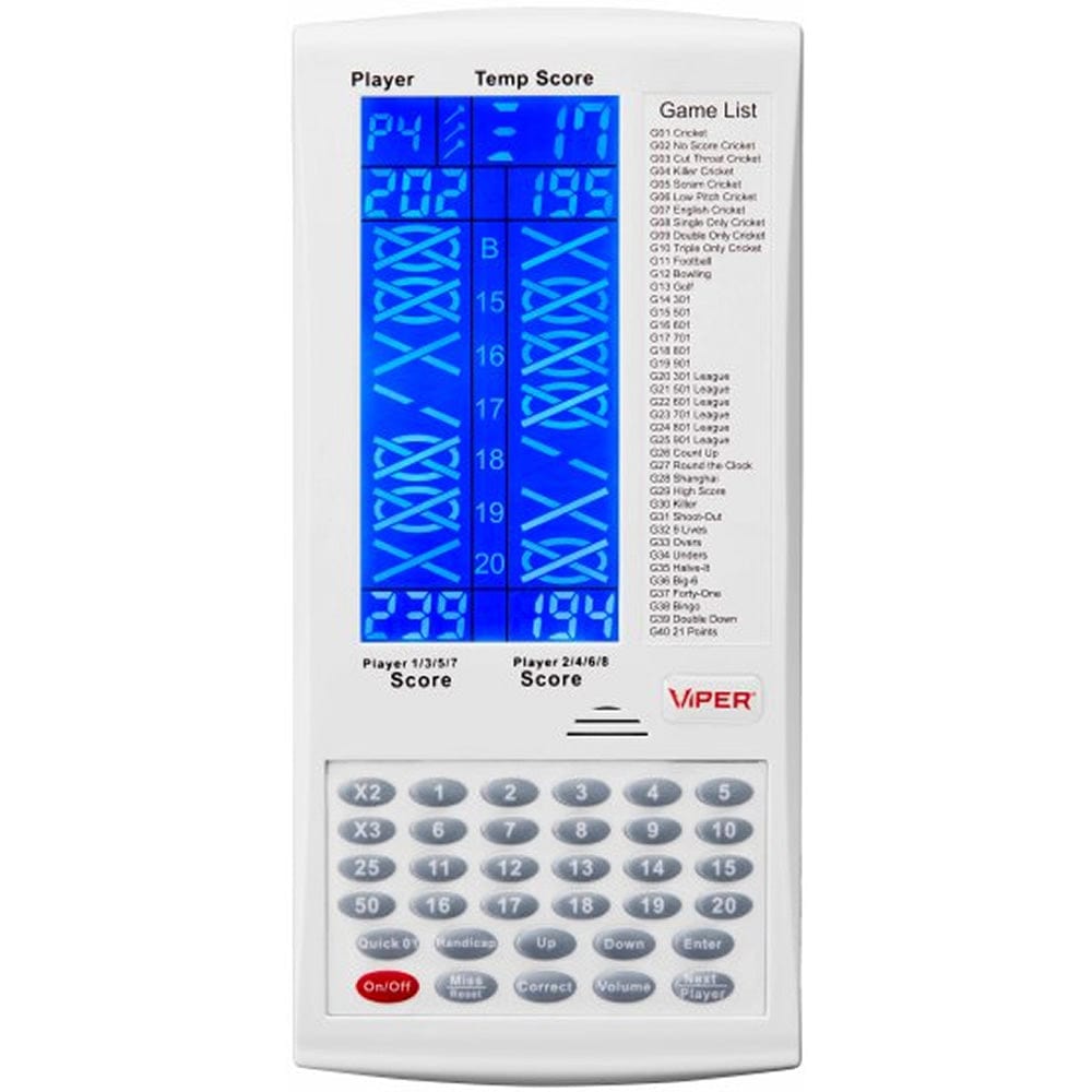 Viper ProScore Touchpad Scorer – 40 Spiele – Elektronisches Darts-Scor