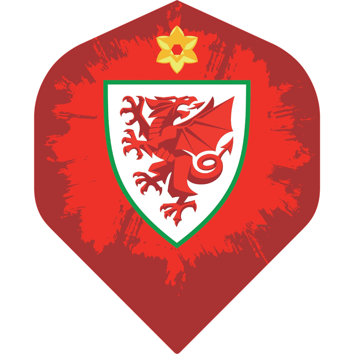 Wales FA - Dart Flights - 100 Micron - No2 - Std - Welsh \ Cymru - F3 - Crest with Design