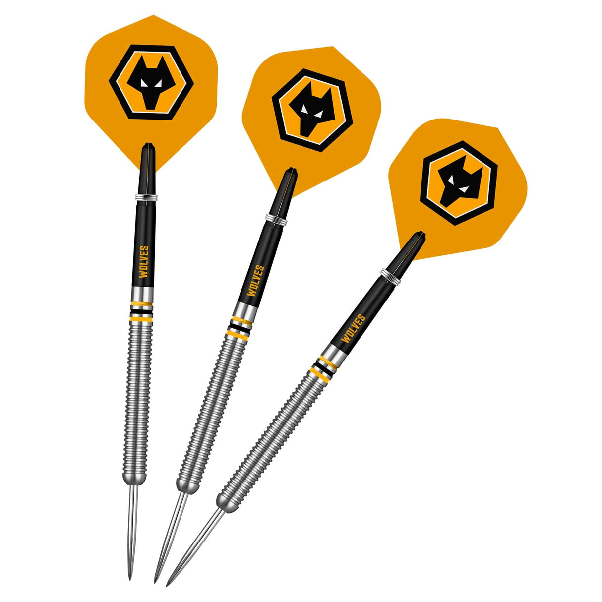 Wolverhampton Wanderers FC Darts – Steel Tip Tungsten – Offizielles Lizenzprodukt – Wölfe – 24 g