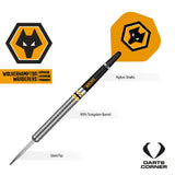 Wolverhampton Wanderers FC Darts – Steel Tip Tungsten – Offizielles Lizenzprodukt – Wölfe – 24 g