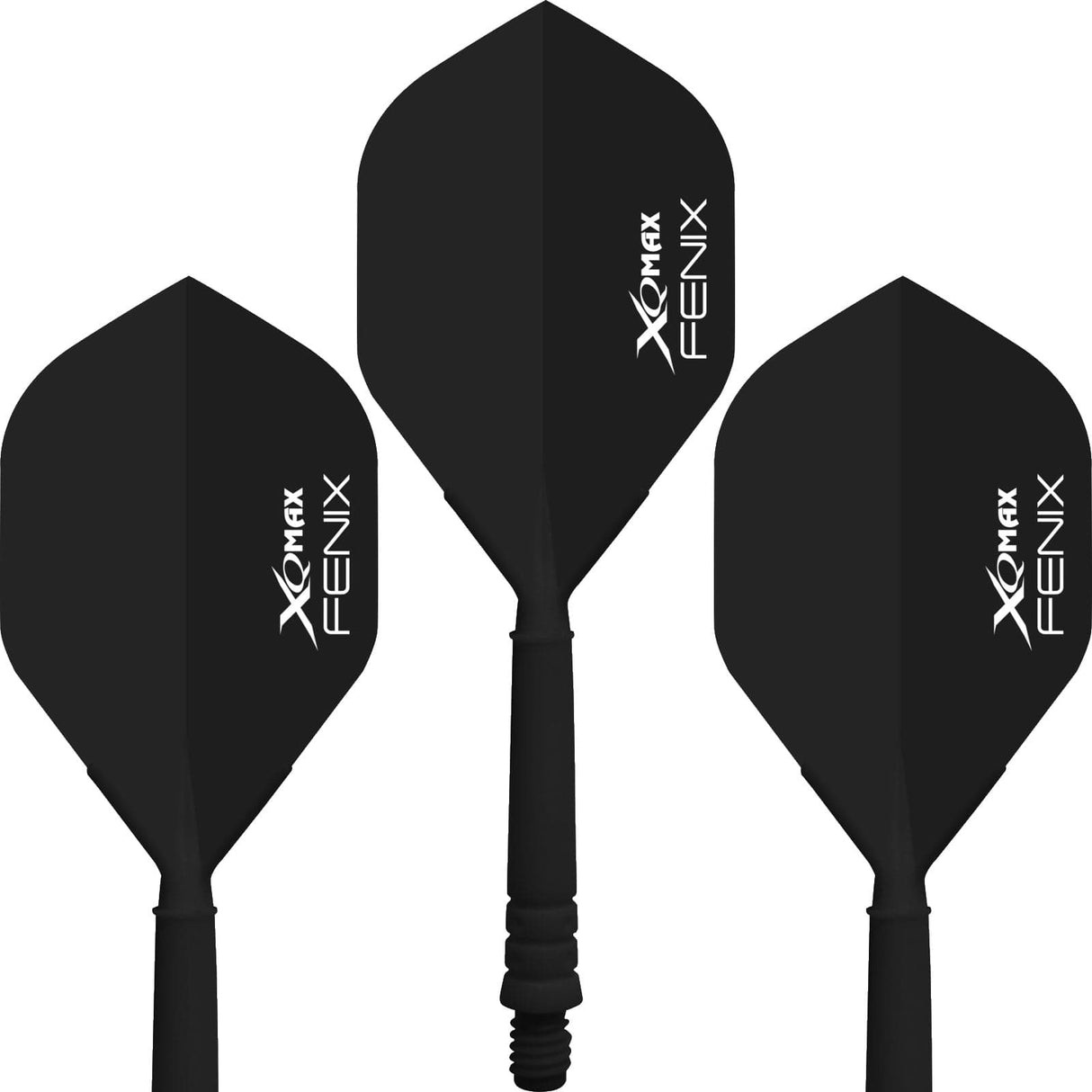 XQMax Fenix Dart Flight and Shafts - Moulded All-In-One System - 28mm Black