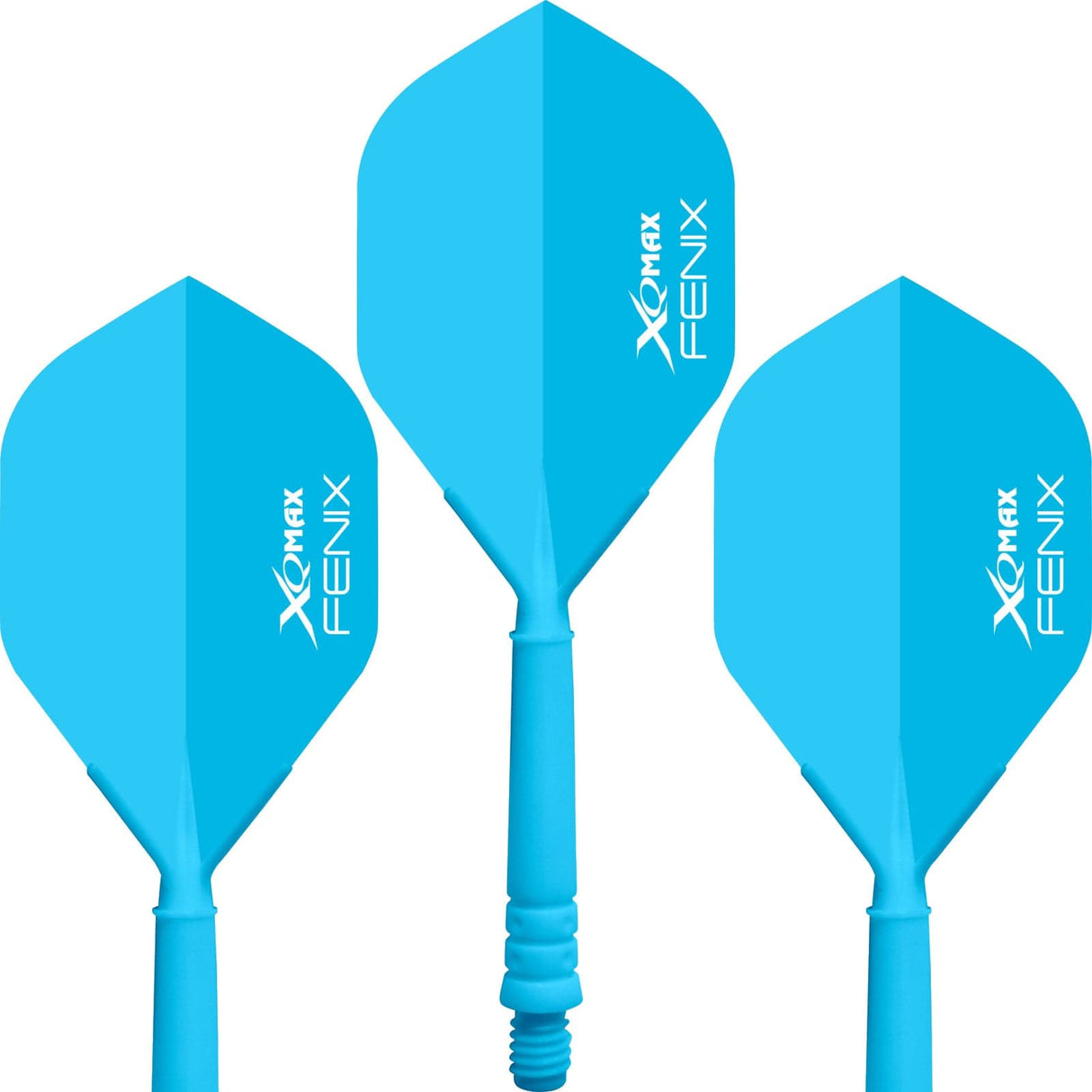 XQMax Fenix Dart Flight and Shafts - Moulded All-In-One System - 28mm Blue