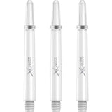 XQMax Polycarbonate Dart Shafts - Solid Colour with Logo - includes Springs - White Medium